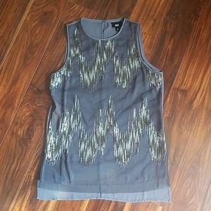NWOT Mossimo sequin sparkle silver top